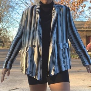 Forever 21 B&W Striped Blazer